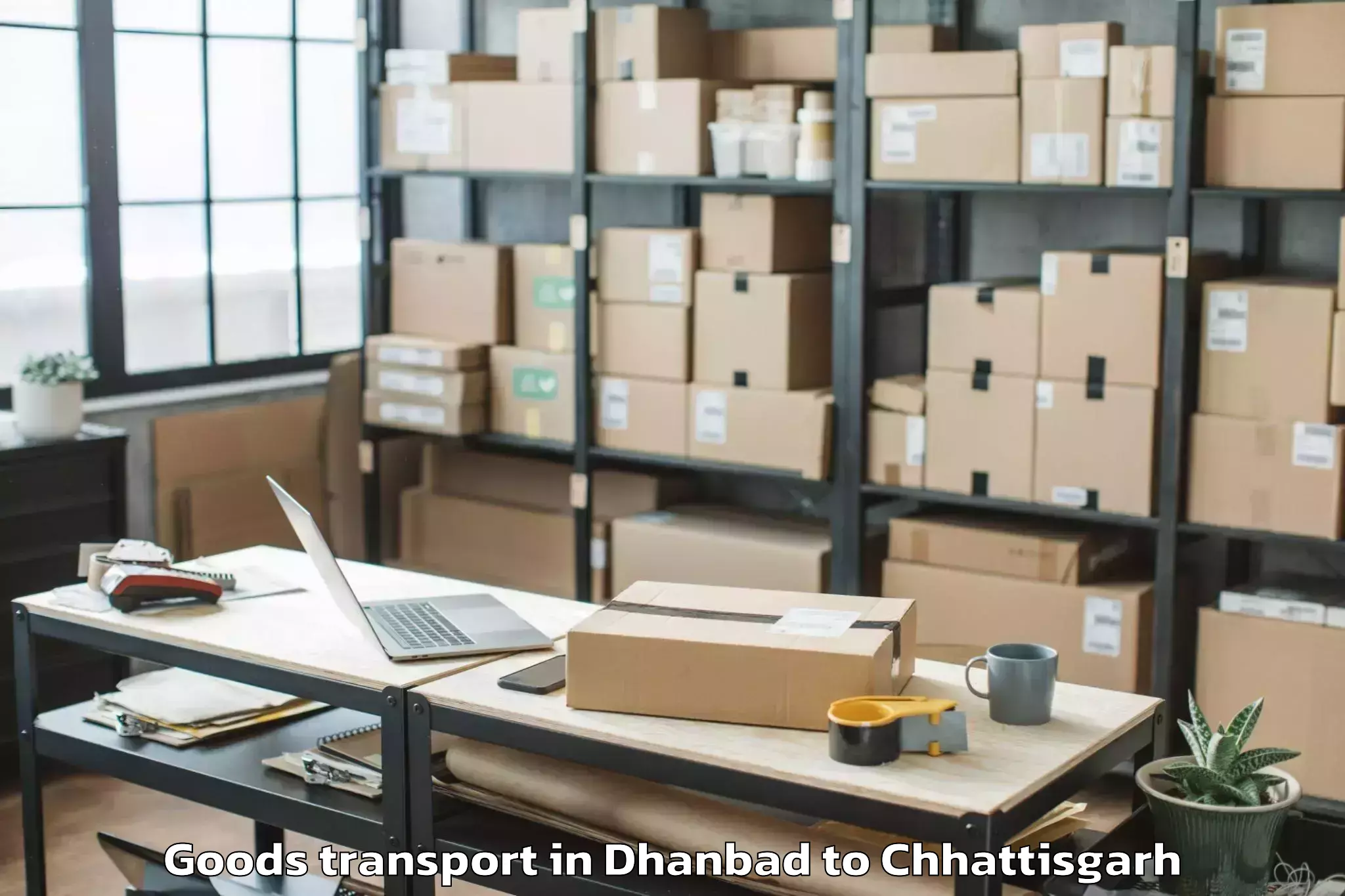 Affordable Dhanbad to Bijapur Chhattisgarh Goods Transport